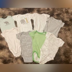 8 baby boy onesies 3-6m